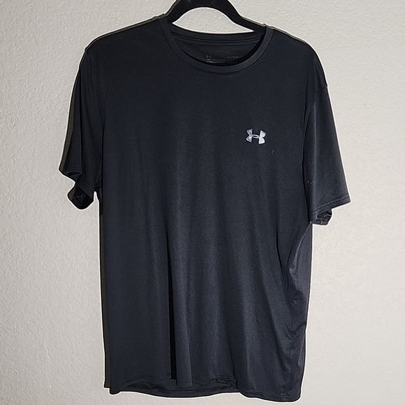 Under Armour Shirt Mens Size L Athletic Black flaws - Picture 1 of 9